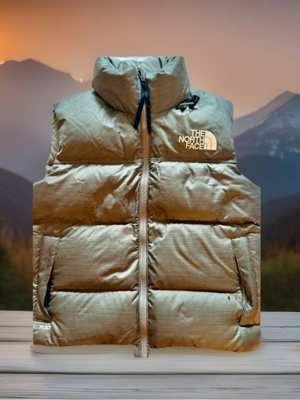 Vintage North Face Nuptse 700 Fill Goose Down Puffer Vest Women’s Small Gray